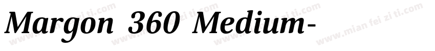 Margon 360 Medium字体转换